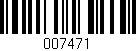 Código de barras (EAN, GTIN, SKU, ISBN): '007471'