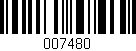 Código de barras (EAN, GTIN, SKU, ISBN): '007480'