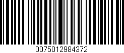 Código de barras (EAN, GTIN, SKU, ISBN): '0075012984372'