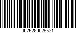 Código de barras (EAN, GTIN, SKU, ISBN): '0075280025531'