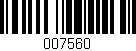 Código de barras (EAN, GTIN, SKU, ISBN): '007560'