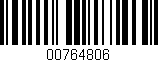 Código de barras (EAN, GTIN, SKU, ISBN): '00764806'