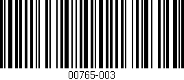 Código de barras (EAN, GTIN, SKU, ISBN): '00765-003'