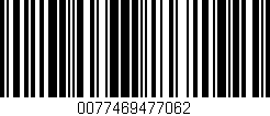 Código de barras (EAN, GTIN, SKU, ISBN): '0077469477062'