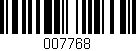 Código de barras (EAN, GTIN, SKU, ISBN): '007768'