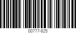 Código de barras (EAN, GTIN, SKU, ISBN): '00777-625'