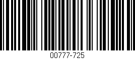 Código de barras (EAN, GTIN, SKU, ISBN): '00777-725'