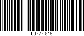 Código de barras (EAN, GTIN, SKU, ISBN): '00777-815'