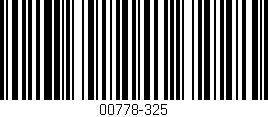 Código de barras (EAN, GTIN, SKU, ISBN): '00778-325'