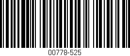 Código de barras (EAN, GTIN, SKU, ISBN): '00778-525'