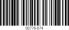 Código de barras (EAN, GTIN, SKU, ISBN): '00778-674'