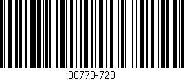 Código de barras (EAN, GTIN, SKU, ISBN): '00778-720'