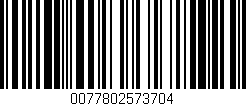 Código de barras (EAN, GTIN, SKU, ISBN): '0077802573704'