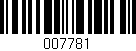 Código de barras (EAN, GTIN, SKU, ISBN): '007781'