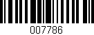 Código de barras (EAN, GTIN, SKU, ISBN): '007786'