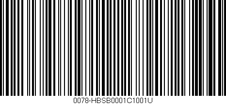 Código de barras (EAN, GTIN, SKU, ISBN): '0078-HBSB0001C1001U'