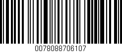 Código de barras (EAN, GTIN, SKU, ISBN): '0078088706107'