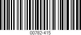 Código de barras (EAN, GTIN, SKU, ISBN): '00782-415'