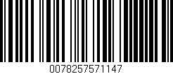 Código de barras (EAN, GTIN, SKU, ISBN): '0078257571147'