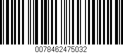 Código de barras (EAN, GTIN, SKU, ISBN): '0078462475032'
