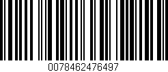 Código de barras (EAN, GTIN, SKU, ISBN): '0078462476497'