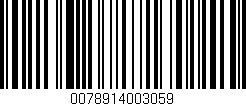 Código de barras (EAN, GTIN, SKU, ISBN): '0078914003059'