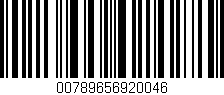 Código de barras (EAN, GTIN, SKU, ISBN): '00789656920046'