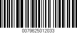 Código de barras (EAN, GTIN, SKU, ISBN): '0079625012033'
