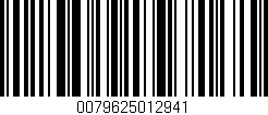 Código de barras (EAN, GTIN, SKU, ISBN): '0079625012941'