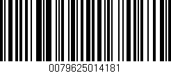 Código de barras (EAN, GTIN, SKU, ISBN): '0079625014181'