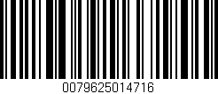 Código de barras (EAN, GTIN, SKU, ISBN): '0079625014716'