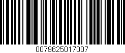 Código de barras (EAN, GTIN, SKU, ISBN): '0079625017007'