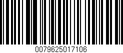Código de barras (EAN, GTIN, SKU, ISBN): '0079625017106'