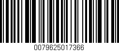 Código de barras (EAN, GTIN, SKU, ISBN): '0079625017366'