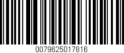 Código de barras (EAN, GTIN, SKU, ISBN): '0079625017816'
