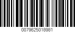 Código de barras (EAN, GTIN, SKU, ISBN): '0079625018981'