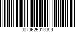 Código de barras (EAN, GTIN, SKU, ISBN): '0079625018998'