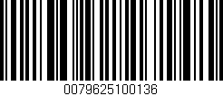 Código de barras (EAN, GTIN, SKU, ISBN): '0079625100136'
