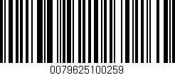 Código de barras (EAN, GTIN, SKU, ISBN): '0079625100259'