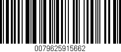 Código de barras (EAN, GTIN, SKU, ISBN): '0079625915662'