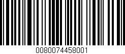 Código de barras (EAN, GTIN, SKU, ISBN): '0080074458001'