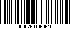 Código de barras (EAN, GTIN, SKU, ISBN): '00807591060518'