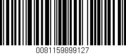 Código de barras (EAN, GTIN, SKU, ISBN): '0081159899127'