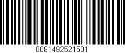 Código de barras (EAN, GTIN, SKU, ISBN): '0081492521501'