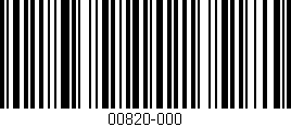 Código de barras (EAN, GTIN, SKU, ISBN): '00820-000'