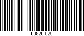 Código de barras (EAN, GTIN, SKU, ISBN): '00820-029'