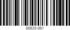 Código de barras (EAN, GTIN, SKU, ISBN): '00820-061'