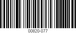 Código de barras (EAN, GTIN, SKU, ISBN): '00820-077'