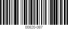 Código de barras (EAN, GTIN, SKU, ISBN): '00820-087'