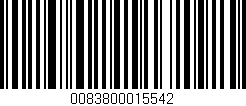 Código de barras (EAN, GTIN, SKU, ISBN): '0083800015542'